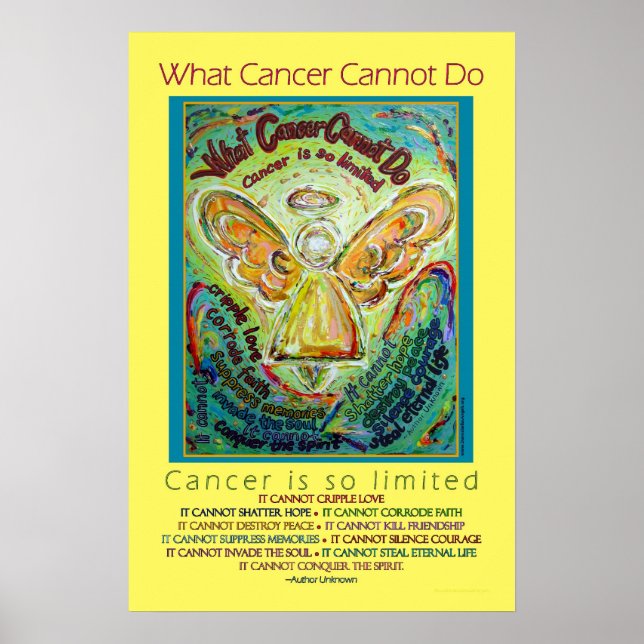 Poster Ange Cancer Arc-en-ciel (Devant)