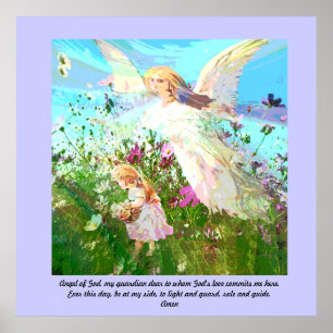 Poster Ange de Dieu, mon gardien, cher.