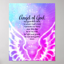 Ange de Dieu Pink Purple Aquarelle Ailes Prière