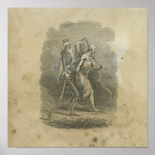 Poster Ange de la mort avec squelette