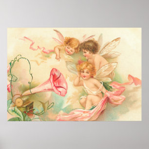 Poster Ange de Saint-Valentin Vintage 1