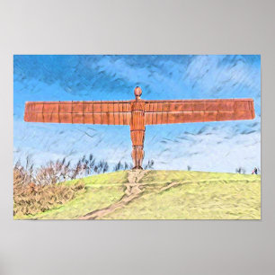 Poster Ange du Nord, Gateshead, Angleterre