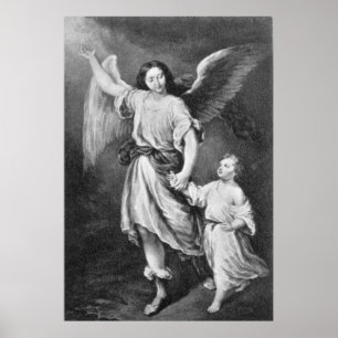 Poster Ange Gardien Et Enfant