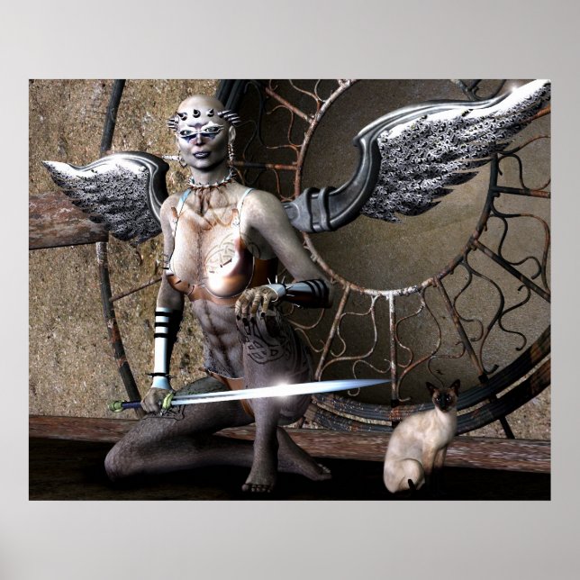 Poster ange gothique (Devant)