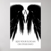 ANGE NOIR AILES Monogramme