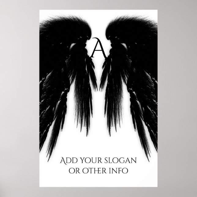 Poster ANGE NOIR AILES Monogramme (Devant)