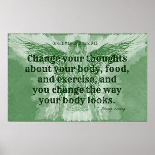 Poster Ange vert de forme physique !
