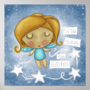 Poster Angel accroche les étoiles