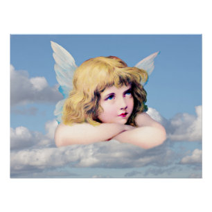 Poster Angel dans les nuages