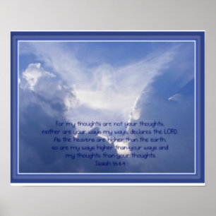 Poster Angel dans les nuages, Encouragement, Écriture
