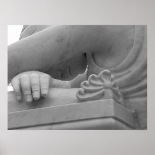 Poster "Angel de deuil" en noir et blanc