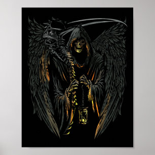 Poster Angel De La Mort Grim Reaper Effrayant Halloween O