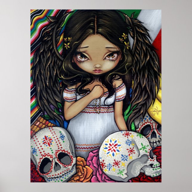 Poster Angel de los Muertos Art Imprimer le jour des mort (Devant)