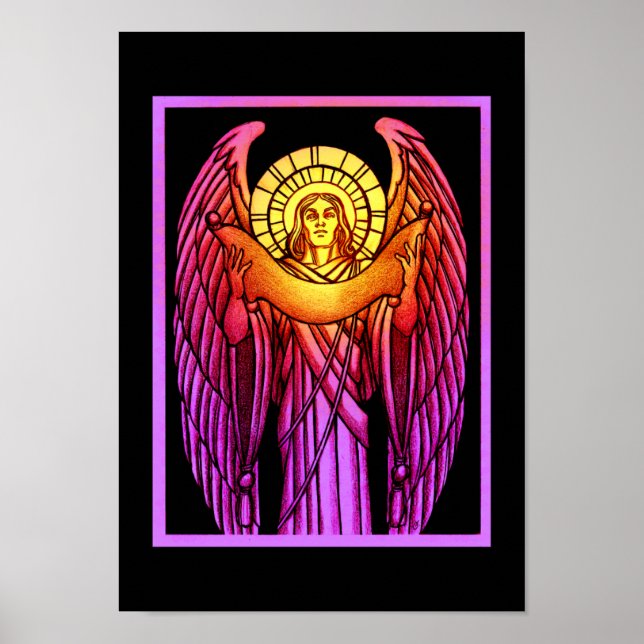 Poster Angel en verre tendu (Devant)