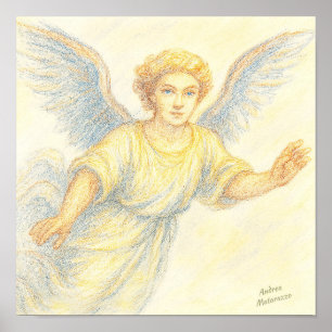 Poster Angel en vol avec le sourire