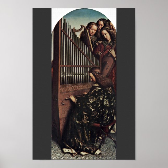 Poster Angel Jouer Par Hubert Van Eyck (Meilleure Qualité (Devant)