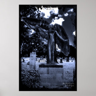 Poster Angel noir de Iowa City Imprimer