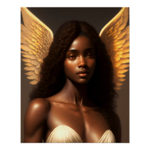 Poster Angel noir Ethereal Angelcore Art
