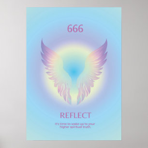 Poster Angel Numéro Aura 666 Reflet