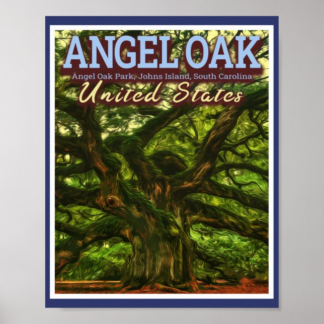 POSTER ANGEL OAK - CHARLESTON SOUTH CAROLINA US (Devant)