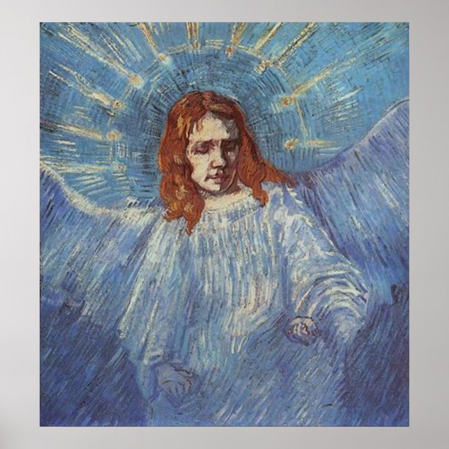 Poster Angel par Vincent van Gogh (Devant)