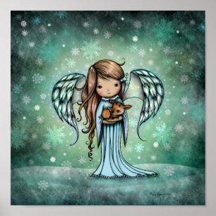Poster Angel tenant Fawn Illustrated Art