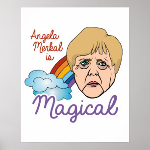 Poster Angela Merkel est magique - -