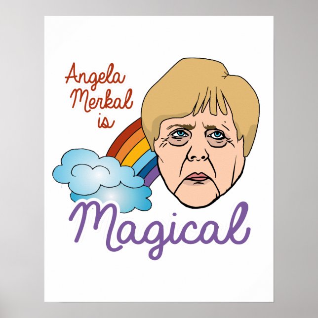 Poster Angela Merkel est magique - - (Devant)