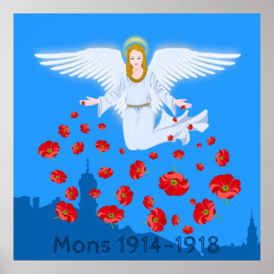 Poster Anges de Mons - commémoration Première Guerre mond