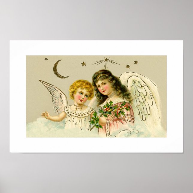 Poster Anges et houx (Devant)