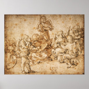 Poster Anges faisant de la musique par Albrecht Durer
