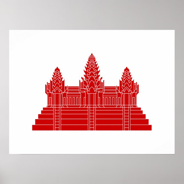 Poster Angkor Vat Ver.2.0. Temple khmer (Devant)