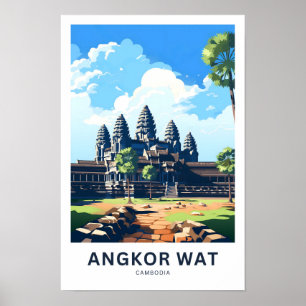 Poster Angkor Wat Cambodia Travel Imprimer