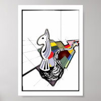 Anglais Bull Terrier Surreal Art Diapositive d'éch