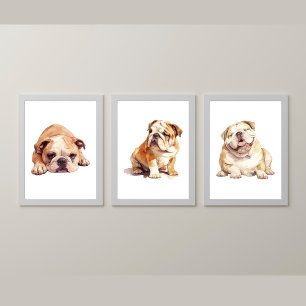 Poster anglais Bulldog Wall Art, Bulldog