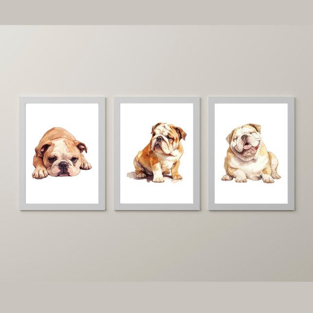 Poster anglais Bulldog Wall Art, Bulldog (Créateur téléchargé)