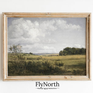 Poster Anglais Peinture campagnarde Paysage Vintage Art