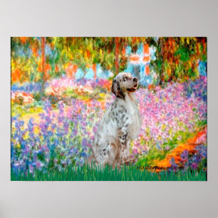 Poster Anglais Setter 1 - Jardin