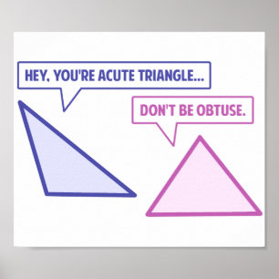 Poster Angle obtus aigu du triangle