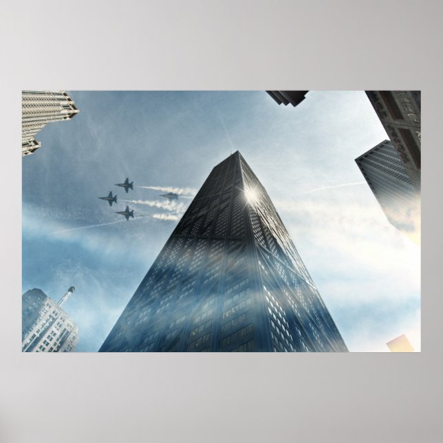 Poster Angles bleus (Devant)