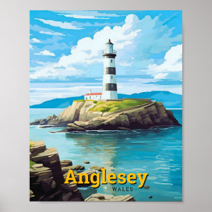 Poster Anglesey Wales Vintage voyage