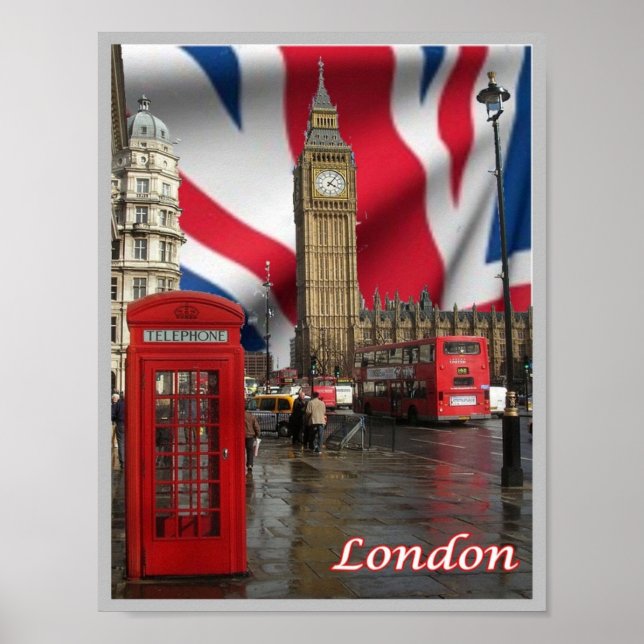 Poster Angleterre - Londres - Big Ben - (Devant)
