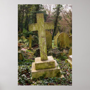 Poster Angleterre, Londres, cimetière de Highgate, lieu d