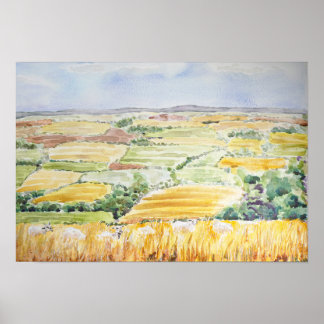 Poster Angleterre Payside aquarelle peinture