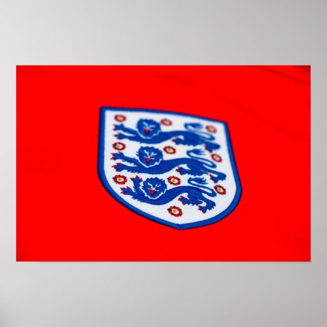 Poster Angleterre Trois Lions Chemise Badge (Devant)