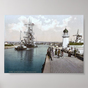 Poster Angleterre vintage Littlehampton années 1890