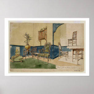 Poster Anglo-Japanese Designs, c.1860 (encre noire et sty