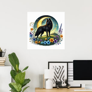 Poster animal amateur de loups cool