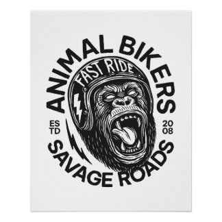 Poster Animal Bikers