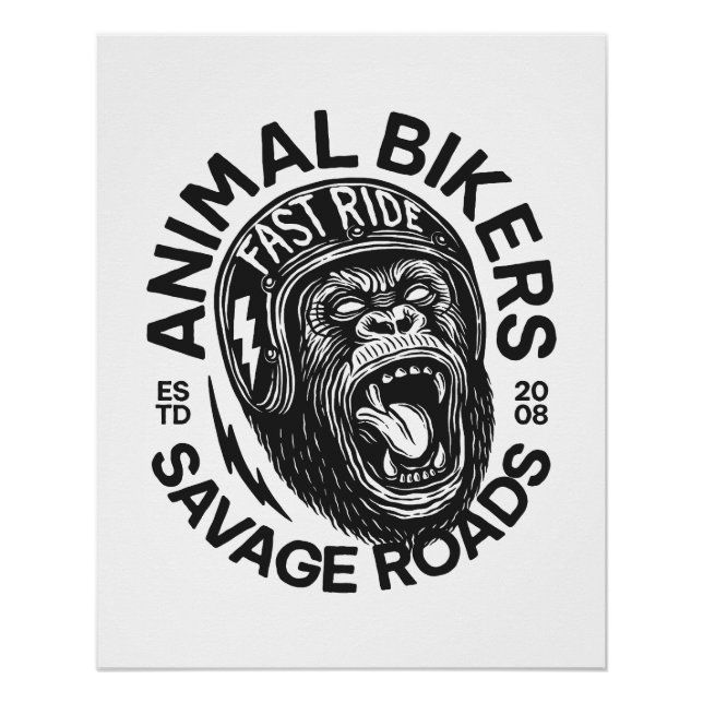 Poster Animal Bikers (Devant)